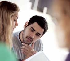 Students talking