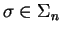 $\sigma\in \Sigma_n$