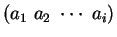 $(a_1\ a_2\ \cdots\ a_i)$
