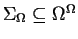 $\Sigma_\Omega \subseteq \Omega^\Omega$