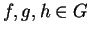 $f,g,h\in G$