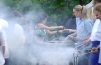 At the barbeque