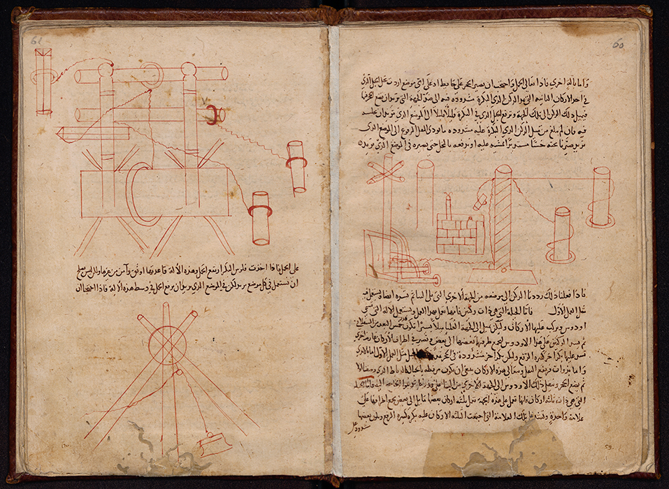 Qusta ibn Luqa (d. c. 912 AD), Kitab fi rafa? al-ashya al-thaqila [‘Book on lifting heavy objects’], copy from the 13th century